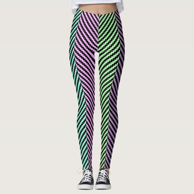 Leggings pastel zigue-zague (Frente)