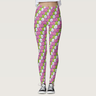 Leggings patrióticas periódicas da mesa Nihon 7