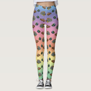 Leggings Peixes Tropicais Delírio (Arco-íris)