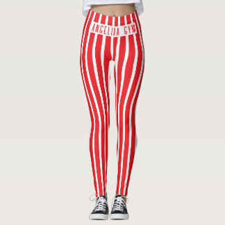 Leggings Personalizadas Academia Vermelho e Branco