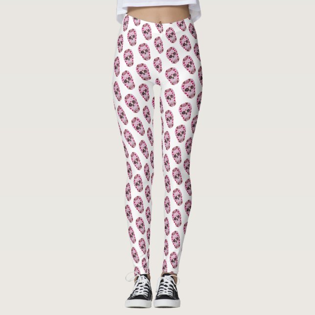 Leggings Personalizadas com Estampa de Caveira (Frente)