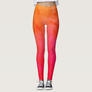 Leggings Personalizadas Cor-de-Rosa, Laranja