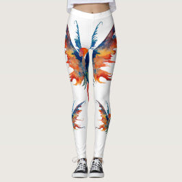 Leggings personalizadas de arte em aquarelas de fa
