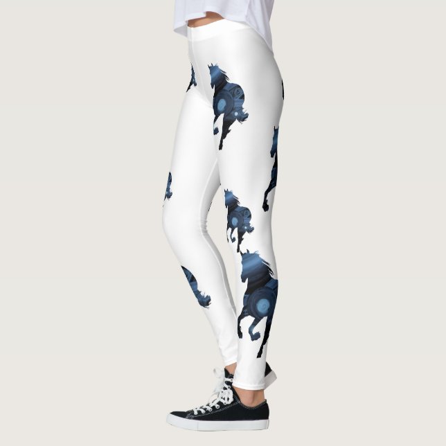 Leggings Personalizadas de Artes Azuis (Esquerda)