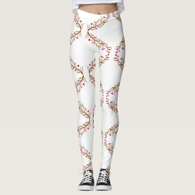 Leggings personalizadas de Design de queda elegant (Frente)