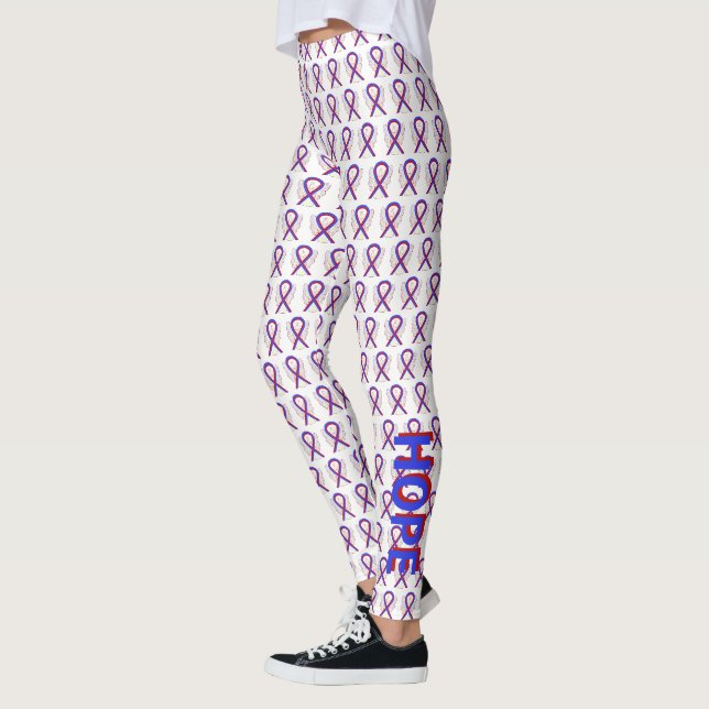 Leggings Personalizadas de Fita de Consciência Ver (Esquerda)