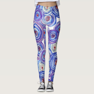 Leggings personalizadas de formulários roxos