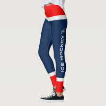 Leggings personalizadas de Meias de hóquei no gelo