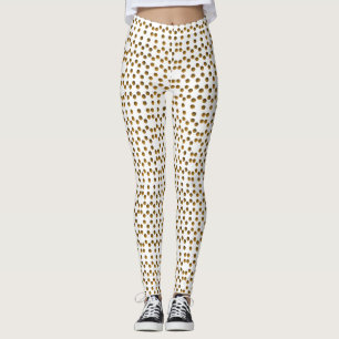 Leggings personalizadas de padrão do Ouro Bolinhas