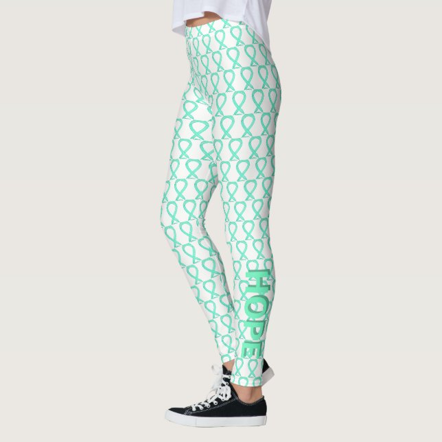 Leggings Personalizadas de Palavras de Fita de Sen (Esquerda)
