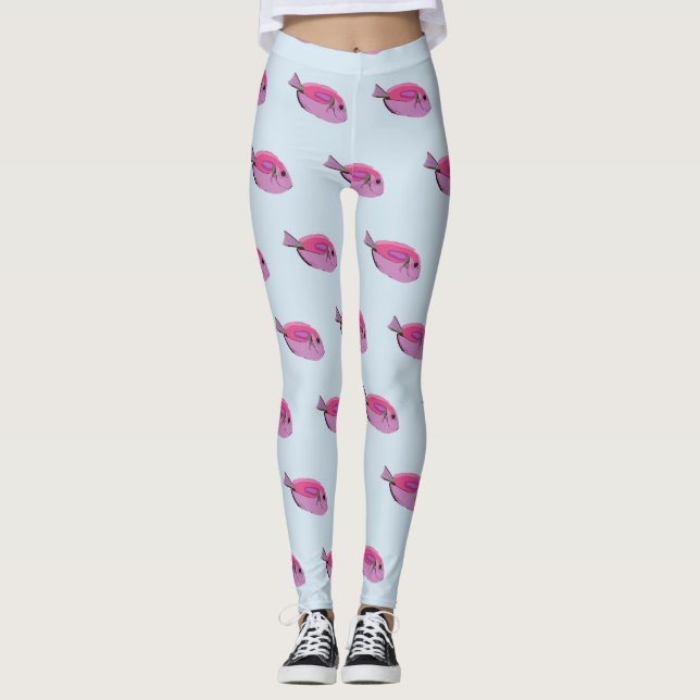 Leggings personalizadas de peixes tropicais (Frente)