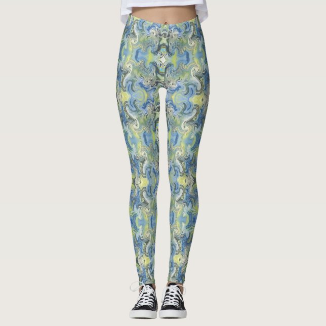 Leggings Personalizadas de Sonhos Azuis (Frente)