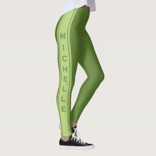 Leggings personalizadas de texto e cores