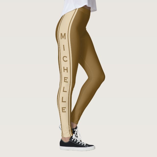 Leggings personalizadas de texto e cores (Direita)