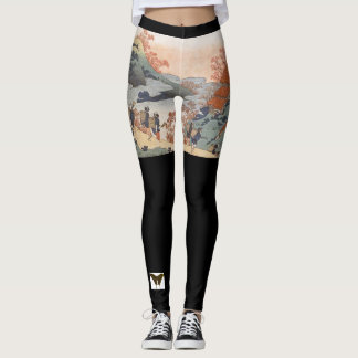 Leggings personalizadas IMPRESSÃO WOODBLOCK JAPONÊ