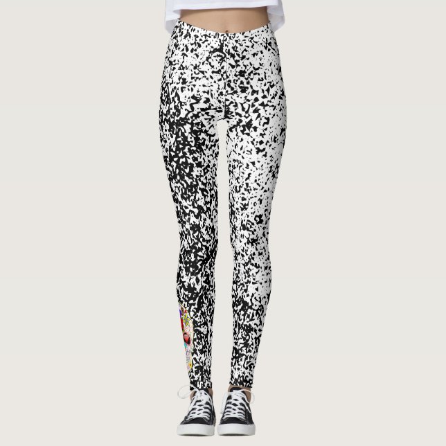 Leggings Personalizadas MANCHADAS COM CRÂNIO DE AÇ (Frente)