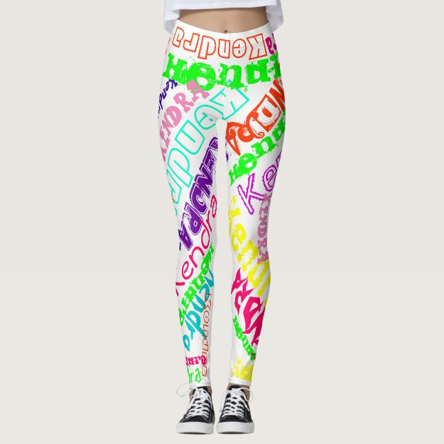 Leggings Personalizadas Nome Personalizado (Frente)