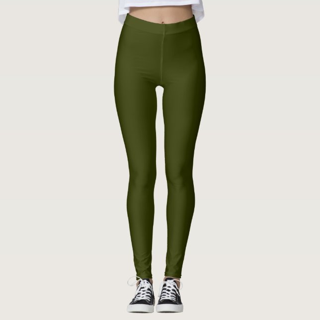 Leggings Personalizadas Verde Exército (Frente)