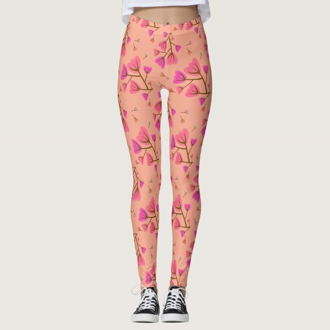 Leggings Pétalas Coradas (Frente)