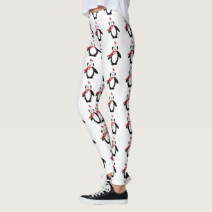 Leggings Pinguins de Natal Bonito
