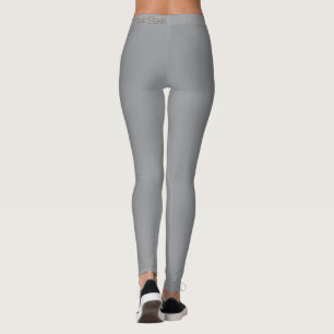 Leggings Pink Steel cinza na cintura traseira