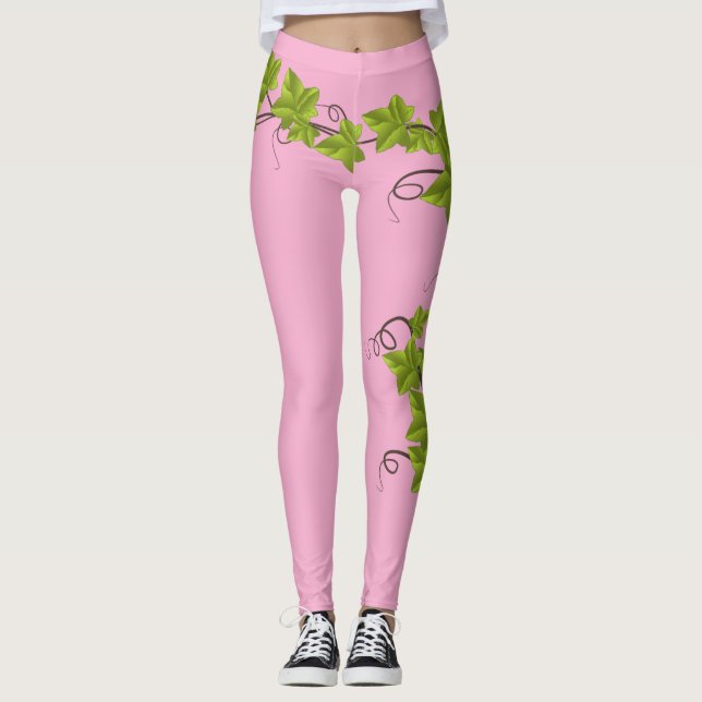Leggings Planta de uvas racimo de hojas verdes   (Frente)