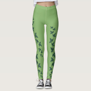 Leggings Poison Ivy Leaf Pernas de Verde limão