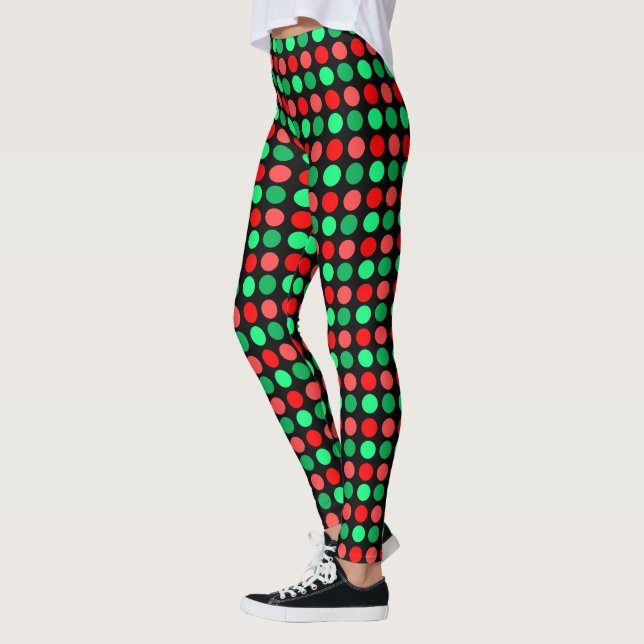 Leggings pontilhados de Natal trendy (Esquerda)
