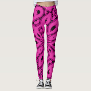 Leggings populares de festas em estrela rosa-quent