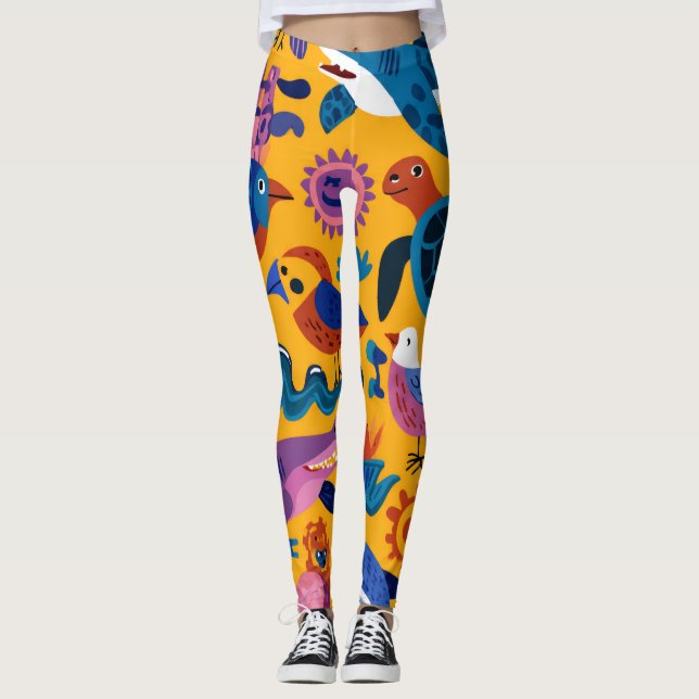 Leggings Presente Paraíso de Verão (Frente)