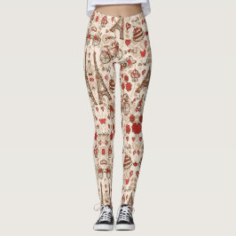 Leggings pretas com motivo de meteoros coloridos c