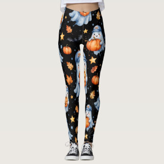 Leggings Preto Fantasmagórico ONE Azul para Mulher