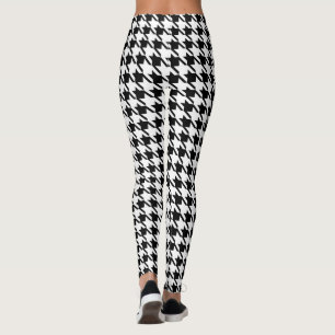 Leggings Preto Xadrez Cachorro Retro Rockabilly