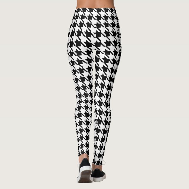 Leggings Preto Xadrez Cachorro Retro Rockabilly (Verso)