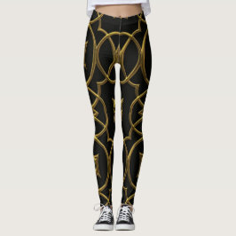 Leggings Princesa Guerreira Dourada