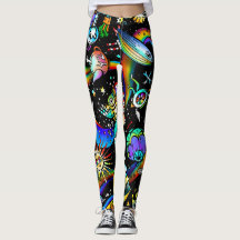 Leggings psicodélicas femininas