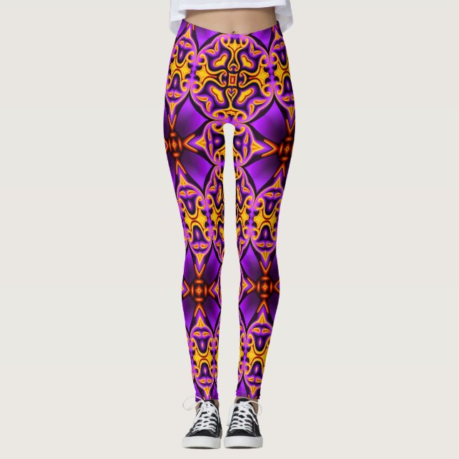 Leggings Púrpura Amarelas (Frente)