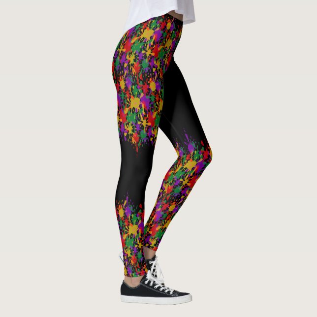 Leggings Quadros Coloridos De Paintball (Direita)
