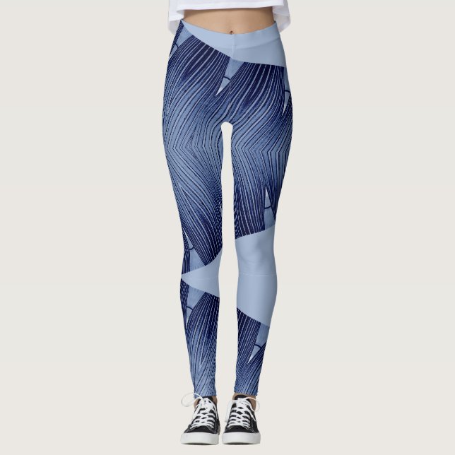 Leggings "Ratti_Creative_Arts" azuis elegantes (Frente)