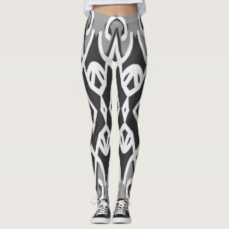 Leggings "Ratti_Creative_Arts" brancas e pretas