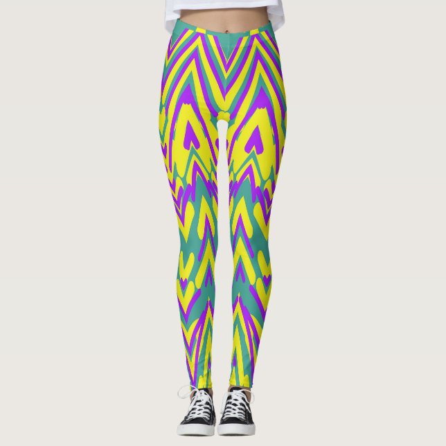 Leggings "Ratti_Creative_Arts" de Multicor Chavron (Frente)