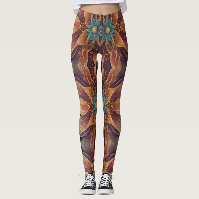 Leggings "Ratti_Creative_Arts" de textura floral (Frente)