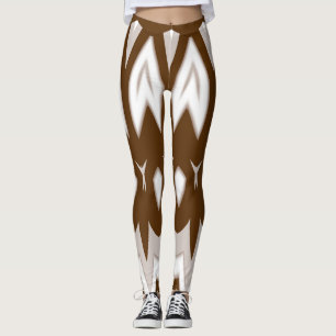 Leggings "Ratti_Creative_Arts" em castanho-branco