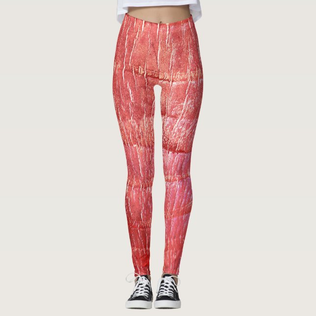 Leggings "Ratti_Creative_Arts" texturizadas a verm (Frente)