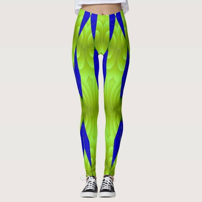 Leggings "Ratti_Creative_Arts" vibrantes modernas (Frente)