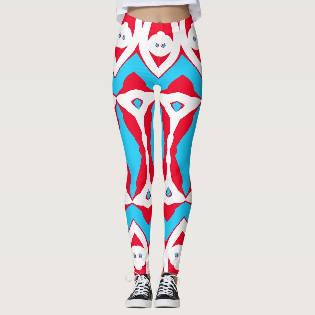 Leggings "Ratti_Creative_Arts" vibrantes modernas (Frente)