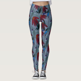 Leggings Red Daisy