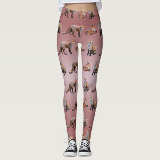 Leggings Red Fox Frenzy (Mistura Rosa Empoeirada)