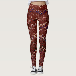 Leggings Red Nonpareil Marbled