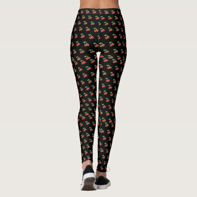 Leggings Retro Rockabilly Cereja (Verso)